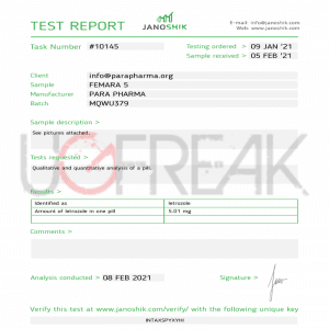 FEMARA 5 Para Pharma INTL | UGFREAK: Steroids For Sale | Buy Steroids USA